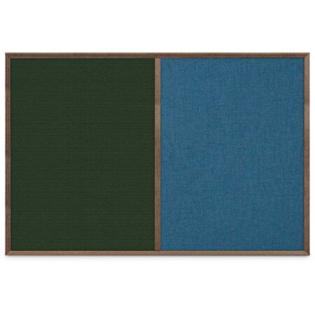 United Visual Products Slim Style Indoor Enclosed Corkboard, 24 UV502SCH-BLACK-DRKSPR
